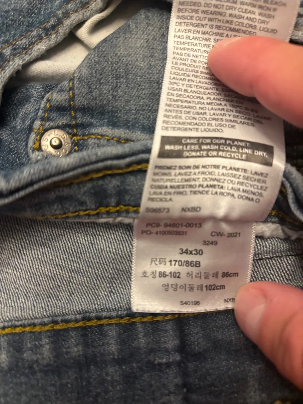 Levi Strauss jeans. Signature Straight leg. 34x30